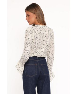 Women's Eira Textured Ruffle Top