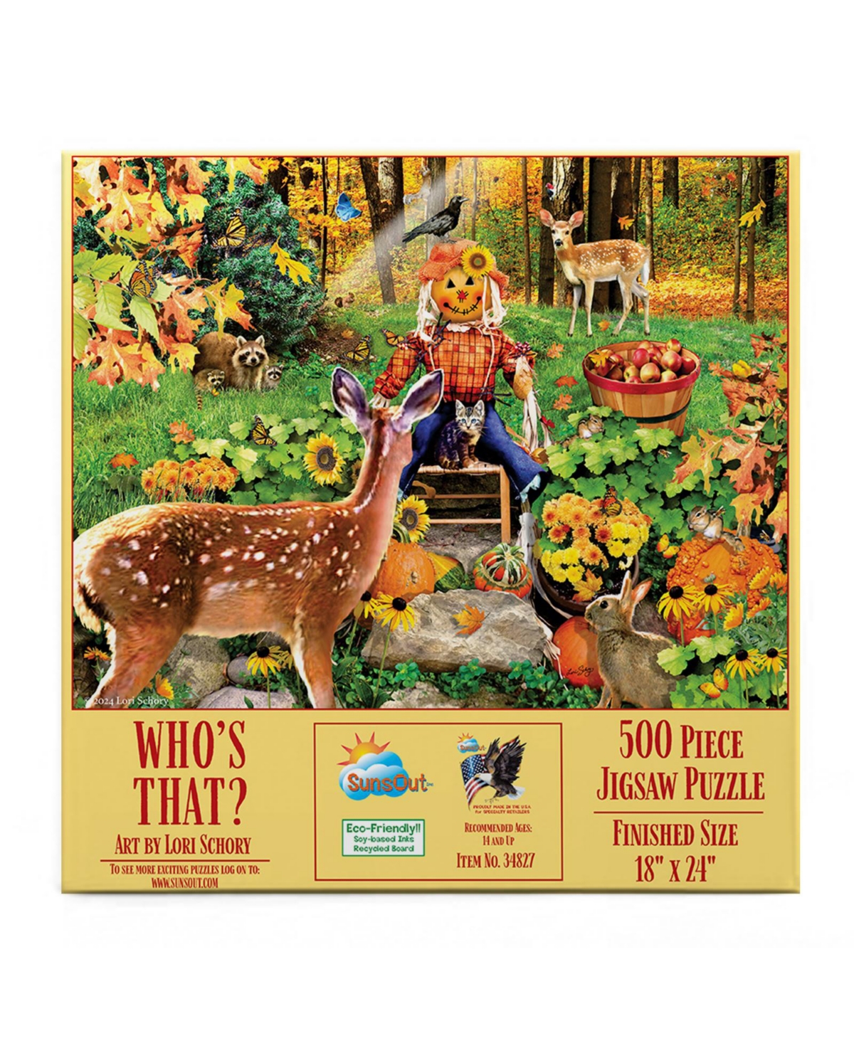 SunsOut Whose That? 500 piece Jigsaw Puzzle for Adults Halloween
