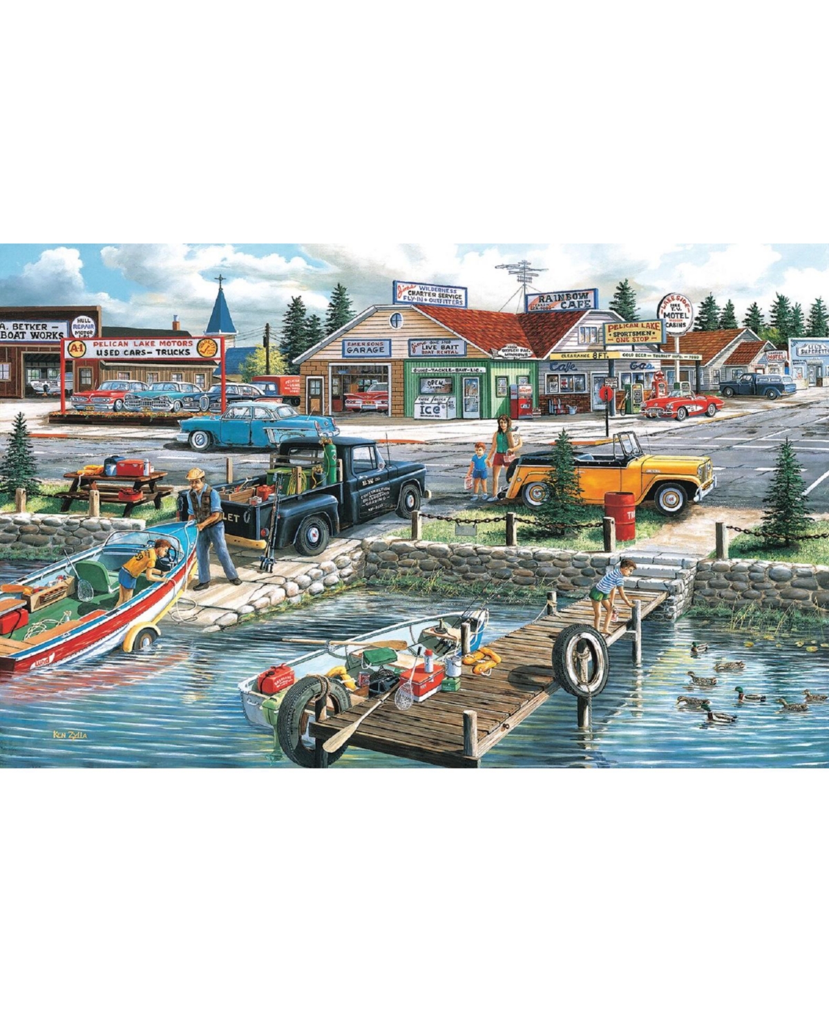 SunsOut Pelican Lake 550 piece Jigsaw Puzzle for Adults