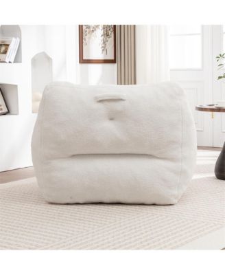 Giant Bean Bag Sofa with Armrests High-Density Foam Stuffed Lazy Sofa for Adults Removable Washable Cover