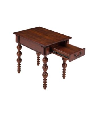 Solid Wood End Table with Drawer, Narrow Sofa Side Table