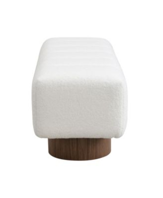 11" Boucle Upholstered Dining/Entryway Bench