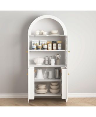 Streamdale Tech-Inspired Dome Cabinet- Snack Storage & LED Lighting