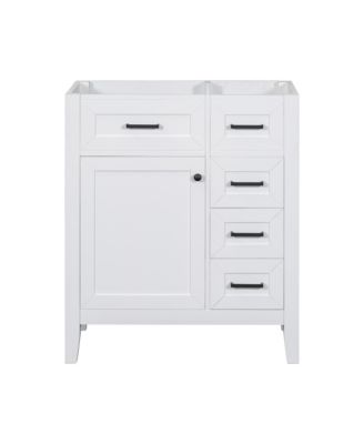 30" Bathroom Vanity, Cabinet Base Only, Bathroom Cabinet with Drawers, Solid Frame and MDF Board