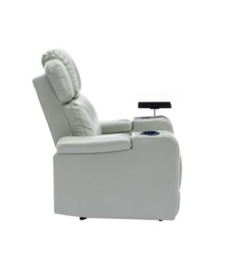 PU Leather Power Recliner w/ Cooling Cup Holder Bluetooth & USB