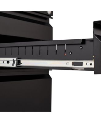 3-Drawer Mobile Locking File Cabinet (Black)