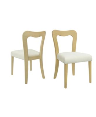 Streamdale Dining Chair Without Arm(light ash+beige) Set of 2