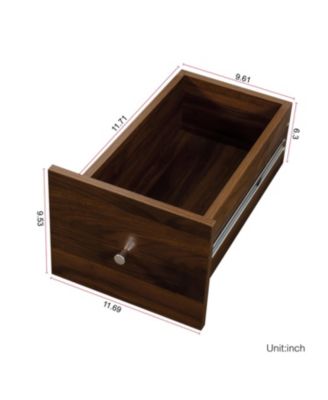 70.87" Display Cabinet, 4-Tier Shelf, 3 Drawers, Modern Wooden Bookshelf