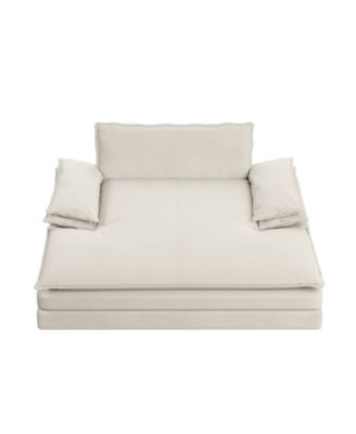 Oversized Double Chaise Lounge, Deep Seat, Chenille Sofa, Large Pillows,