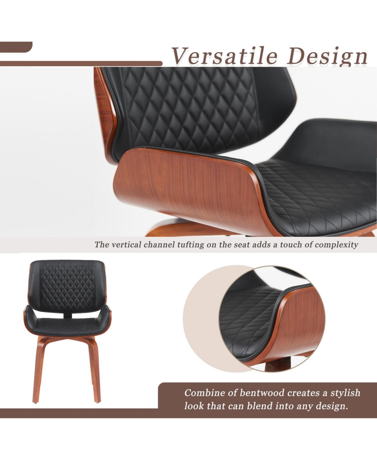 Streamdale Furniture Mid-Century Swivel Dining Chairs (Set of 2)