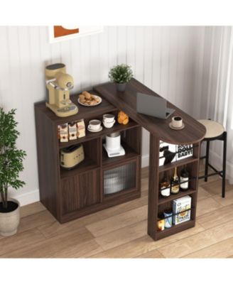  Rotating Bar Cabinet with Ample Storage