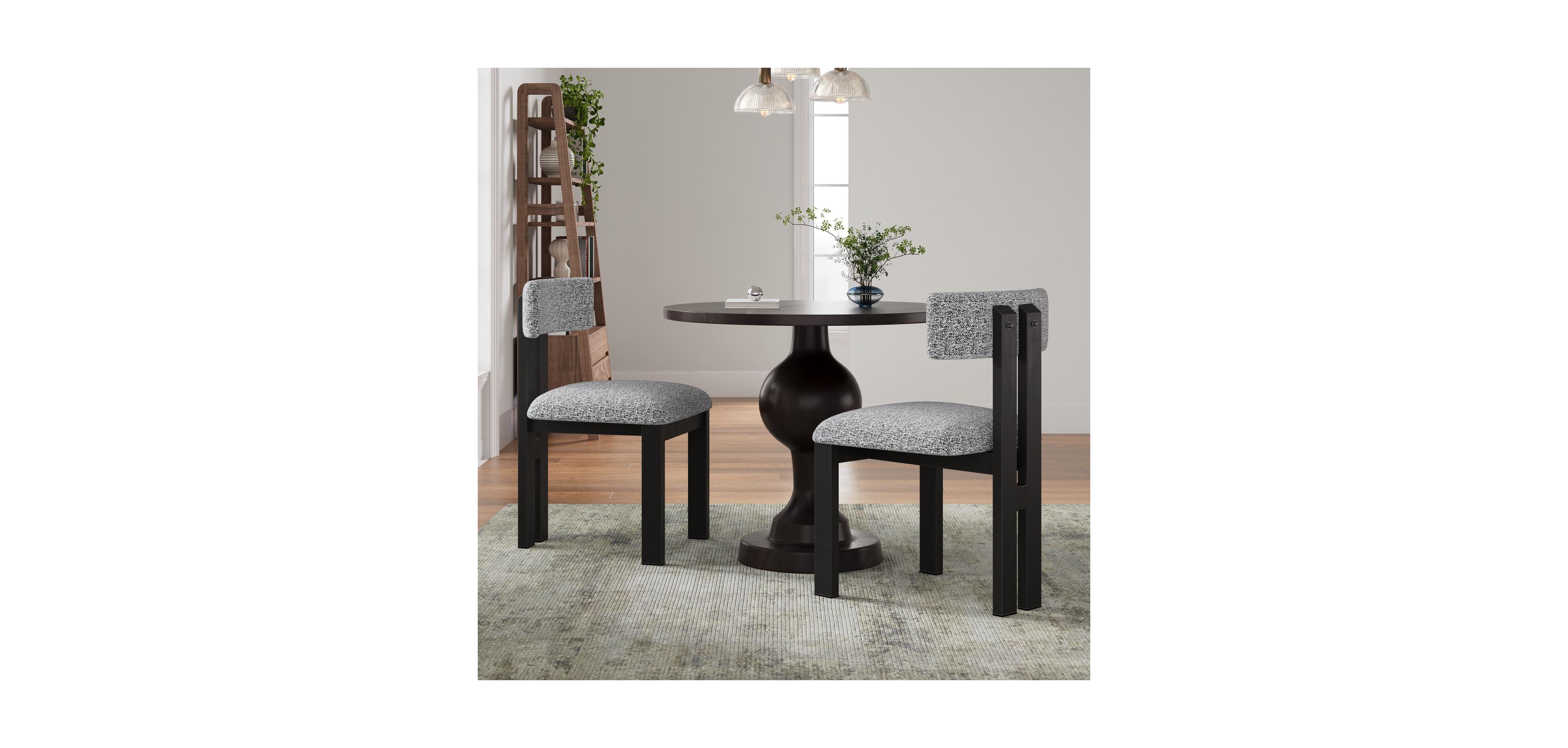 Streamdale Furniture Streamdale Upholstered Armless Dining Chairs With Metal Legs (Set of 2)