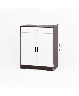 4-Tier Shoe Cabinet with Drawer and Adjustable Shelves