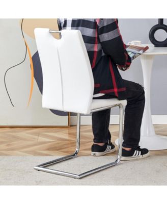 Streamdale White PU Dining Chair Set (Set of 4