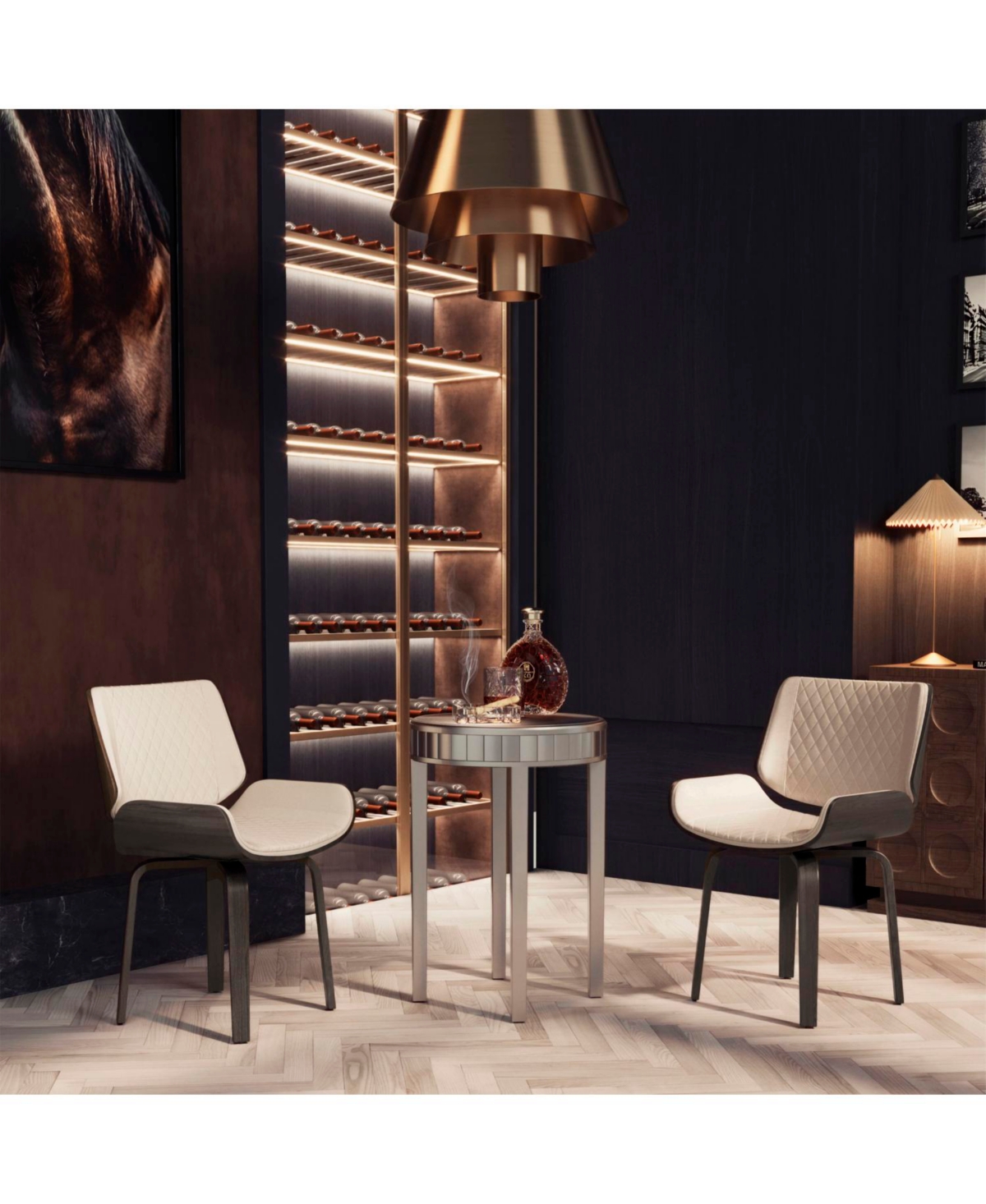 Streamdale Furniture Mid-Century Swivel Dining Chairs (Set of 2)