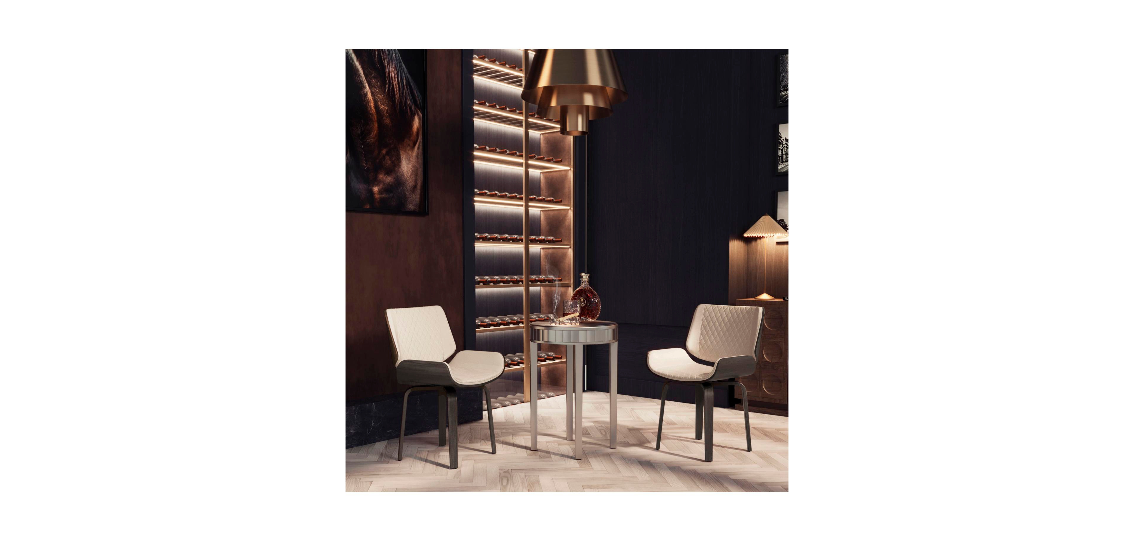 Streamdale Furniture Mid-Century Swivel Dining Chairs (Set of 2)