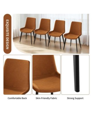 Upholstered Faux Leather Dining Chairs (Set of 2)