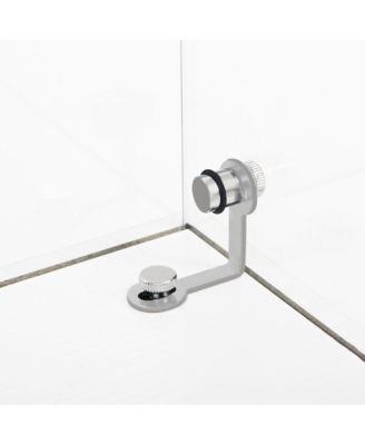 Streamdale White Tempered Glass Display Cabinet with Lights & Locks