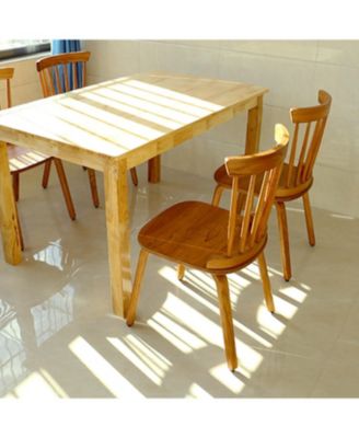 Solid Wood Slat Back Windsor Chair (Set of 2)