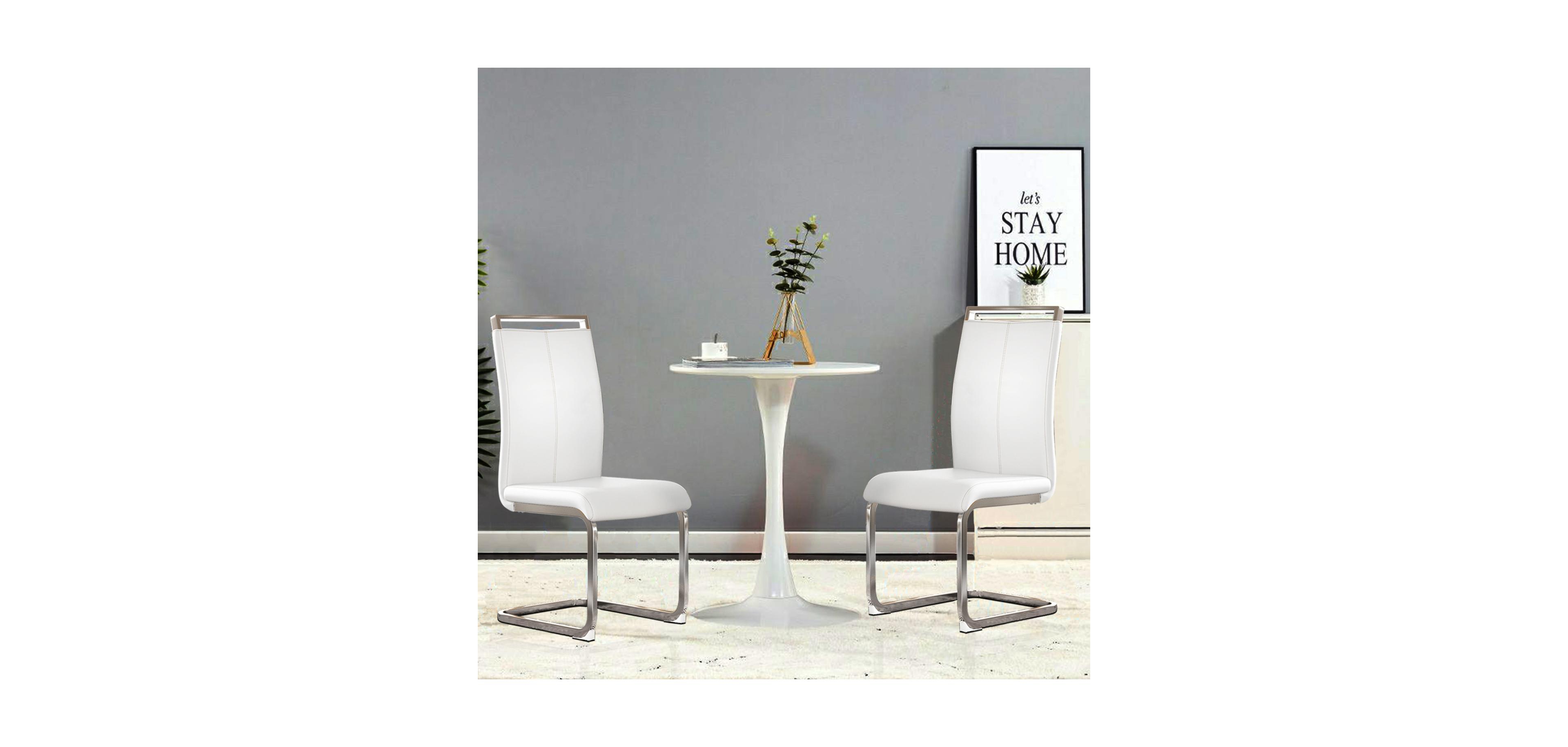 Streamdale Furniture Pu Leather Dining Chairs - Set of 2