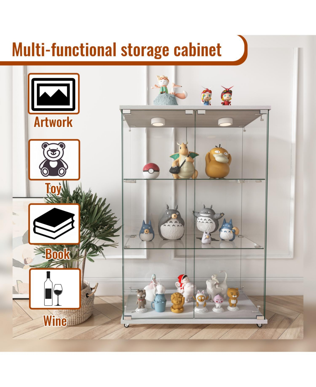 Streamdale Furniture Led Glass Display Cabinet