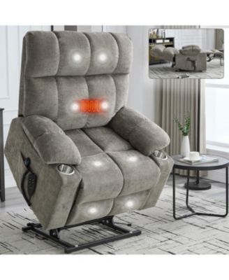 Brown Power Lift Recliner Massage Chair