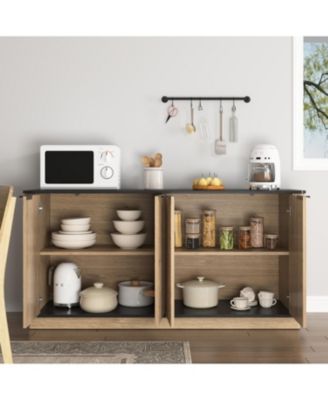 MDF Sideboard TV & Tableware Storage (55" x 15.7" x 29.6")