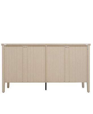 Modern Sideboard Buffet Cabinet with 4 Doors & Adjustable Shelves