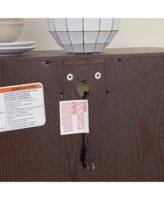 Lighted Glass Curio Cabinet - 2-Door Display, Drawer, Bulb