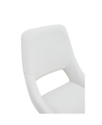  Swivel Dining Chairs Set of 4, Gold Mesh Leather, High Back (White)