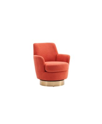  Orange Swivel Barrel Accent Chair for Living Room or Bedroom