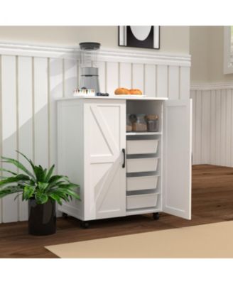 Rice Door Storage Cabinet - Large Capacity Durable