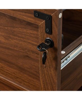 2 Drawer Farmhouse File Cabinet Filing Cabinet with Lock for Home Office