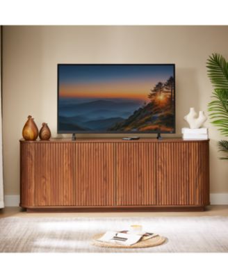 Walnut Wave Pattern Sideboard/TV Stand - 64"