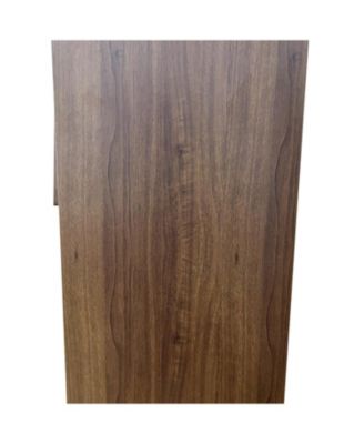 57" Metal Flip Door Cabinet - Walnut