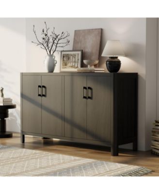 Farmhouse 4-Door Cabinet Rustic Accent
