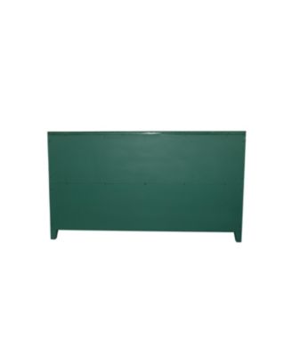 59" Green Accent Cabinet - Mid Century Modern Buffet/Console