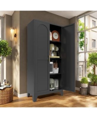 61" Metal Storage Cabinet with Adjustable Shelves