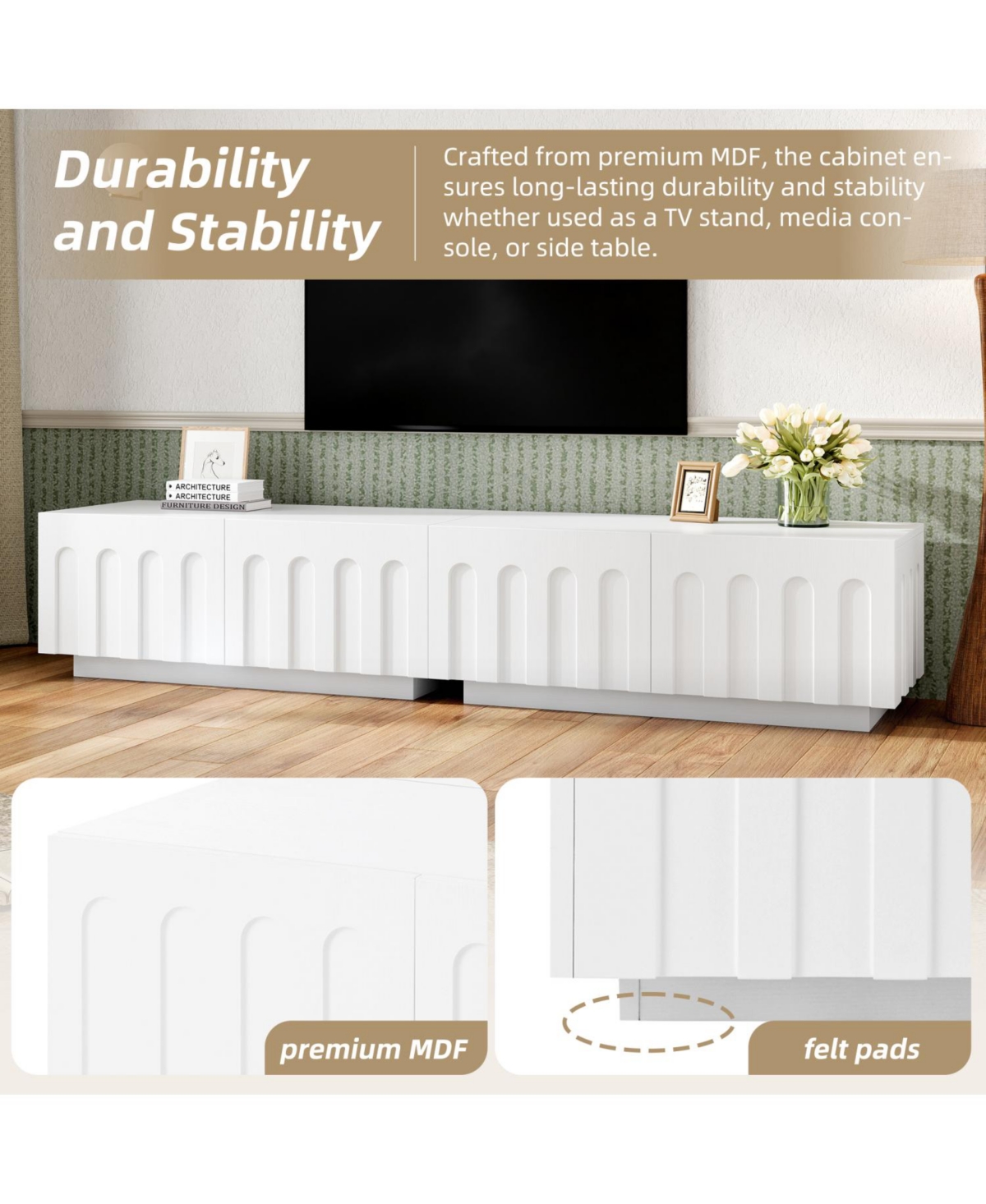 Streamdale Furniture Elegant Tv Stand/Coffee Table/Organizer