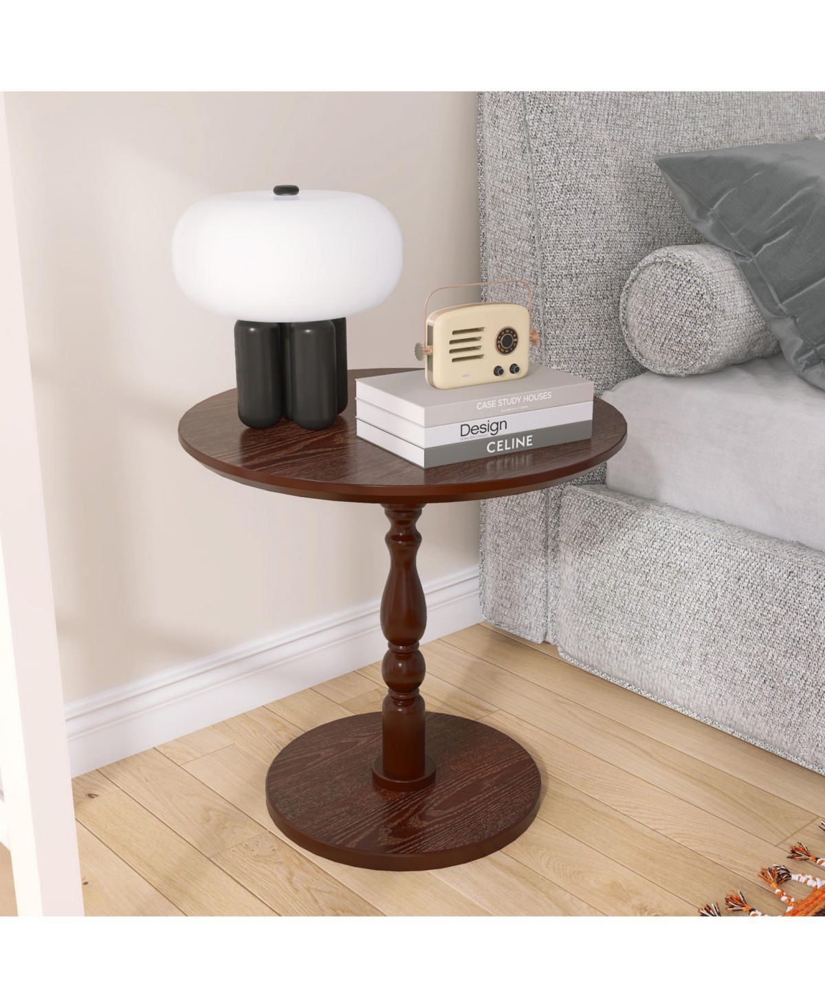 Streamdale Furniture 23" Walnut Brown Round Accent Table