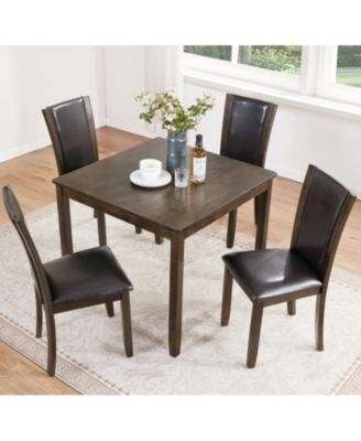5-Piece Dark Walnut Dining Set