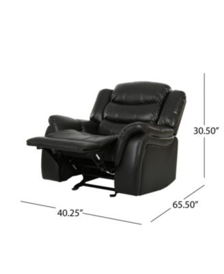 Streamdale Classic Black Berry PU Glider Recliner