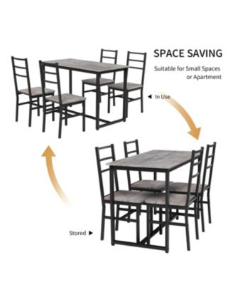 Streamdale Farmhouse Dining Table Set with 4 Chairs