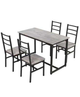 Streamdale Farmhouse Dining Table Set with 4 Chairs