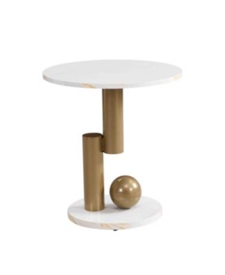 Golden Nesting Coffee Table Set - Oval & Round