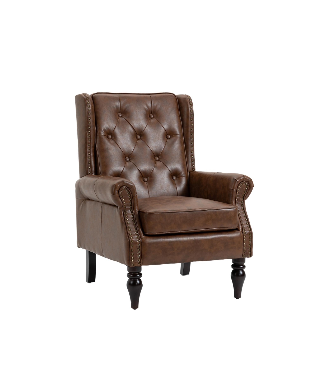 Simplie Fun Wood Frame Armchair, Modern Accent Chair Lounge Chair For Living Room