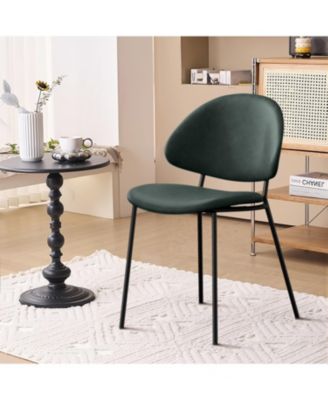 Green PU Leather Dining Chairs - Set of 4