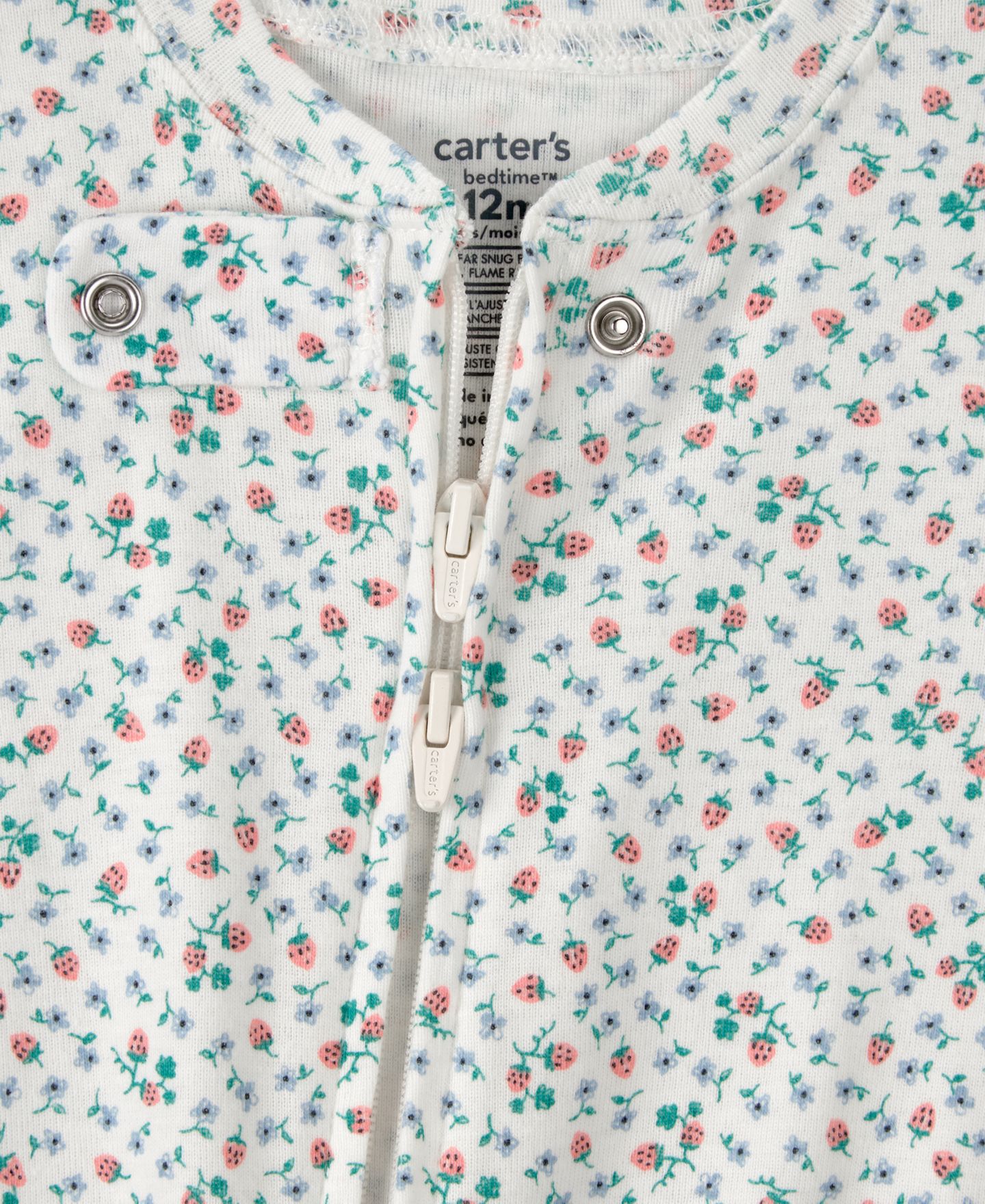 Пижама Snug-Fit — Carter's, цвет: Белый / Зелёный — фото 2
