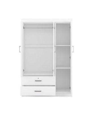 Streamdale 3-Door Wardrobe with 2 Drawers, White