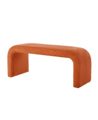 U-Shaped Teddy Ottoman Bench Set of 3